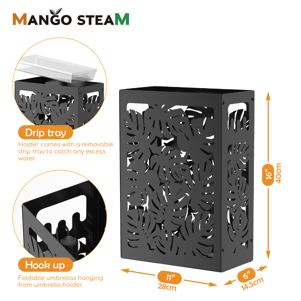 Mango Steam Rectangle Umbrella Holder Stand for Home or Office