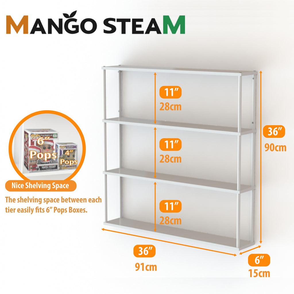 Wall-mounted Steel Shelving Unit