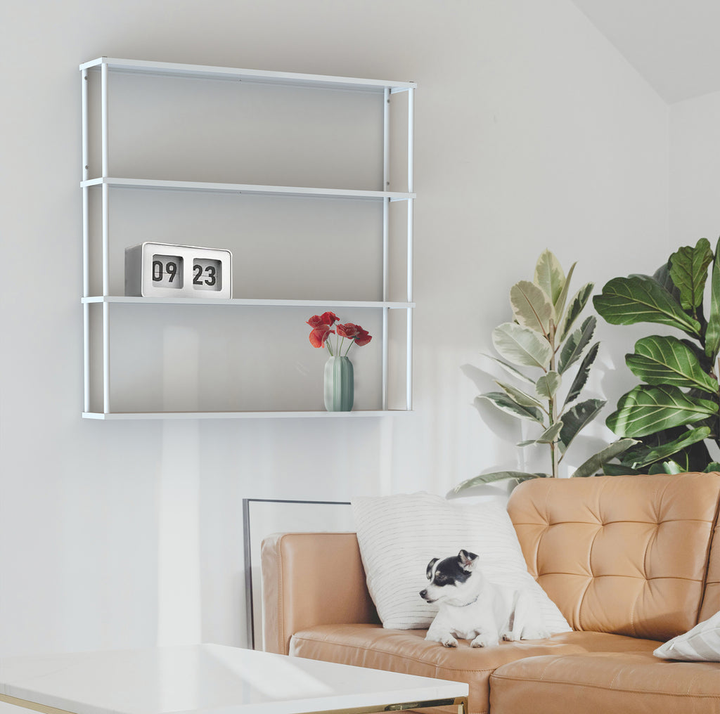 Wall-mounted Steel Shelving Unit