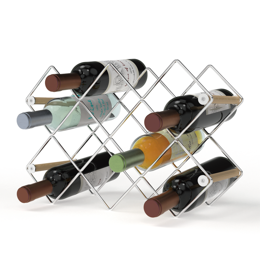 Mango Steam Modern Geometric 10-Bottle Wine Rack