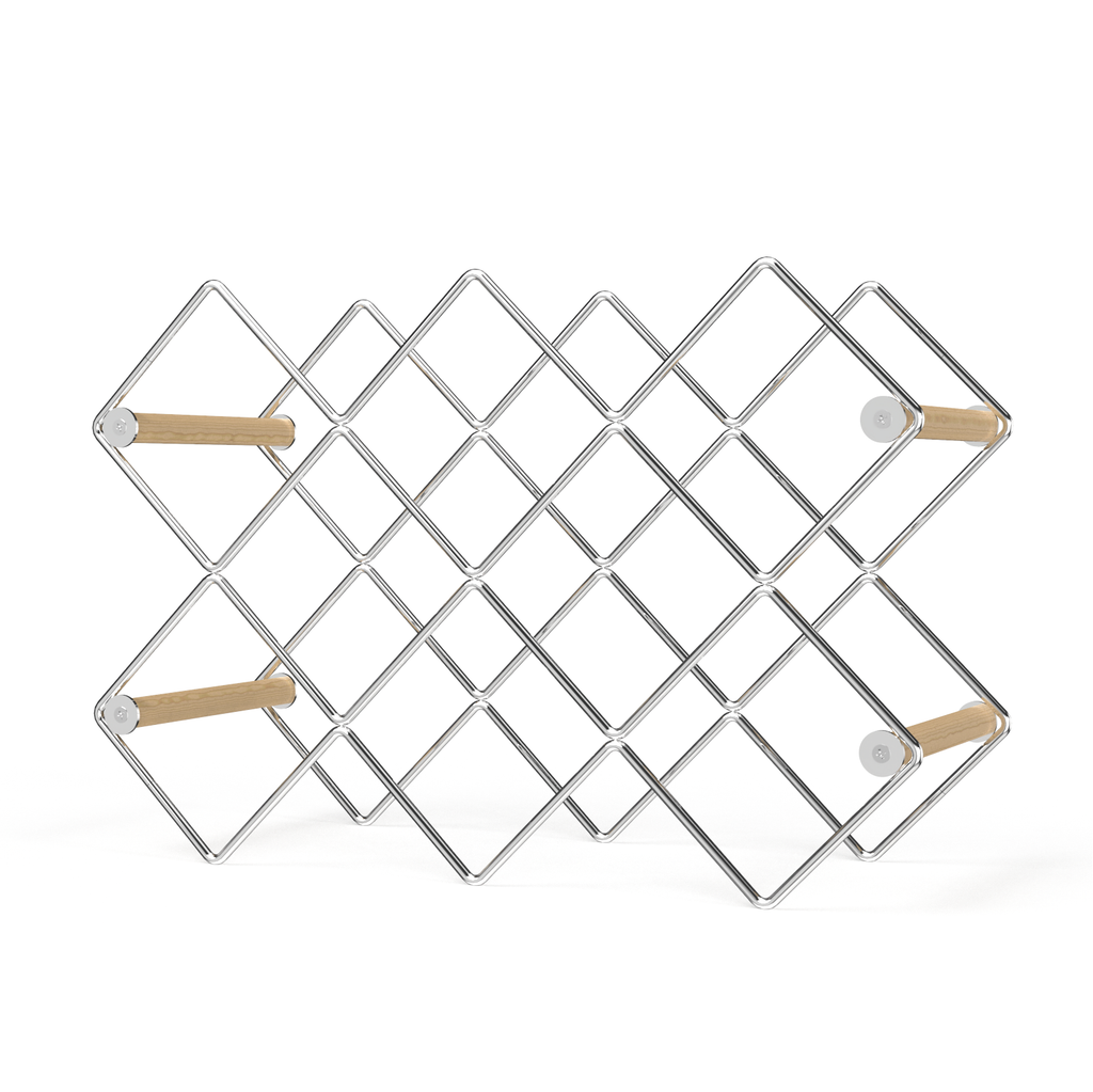 Mango Steam Modern Geometric 10-Bottle Wine Rack