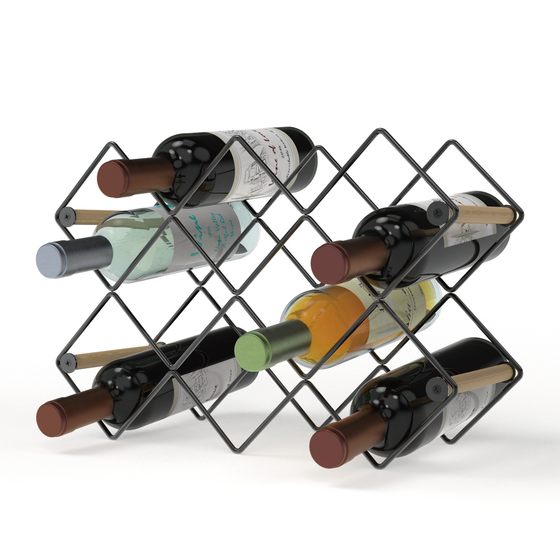 Mango Steam Modern Geometric 10-Bottle Wine Rack