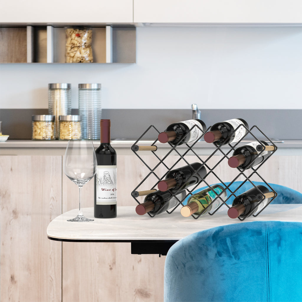 Mango Steam Modern Geometric 10-Bottle Wine Rack