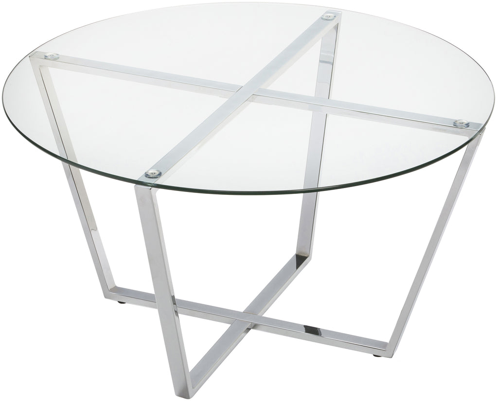 Mango Steam Round Metro Glass Coffee Table, Home & Office Furniture 