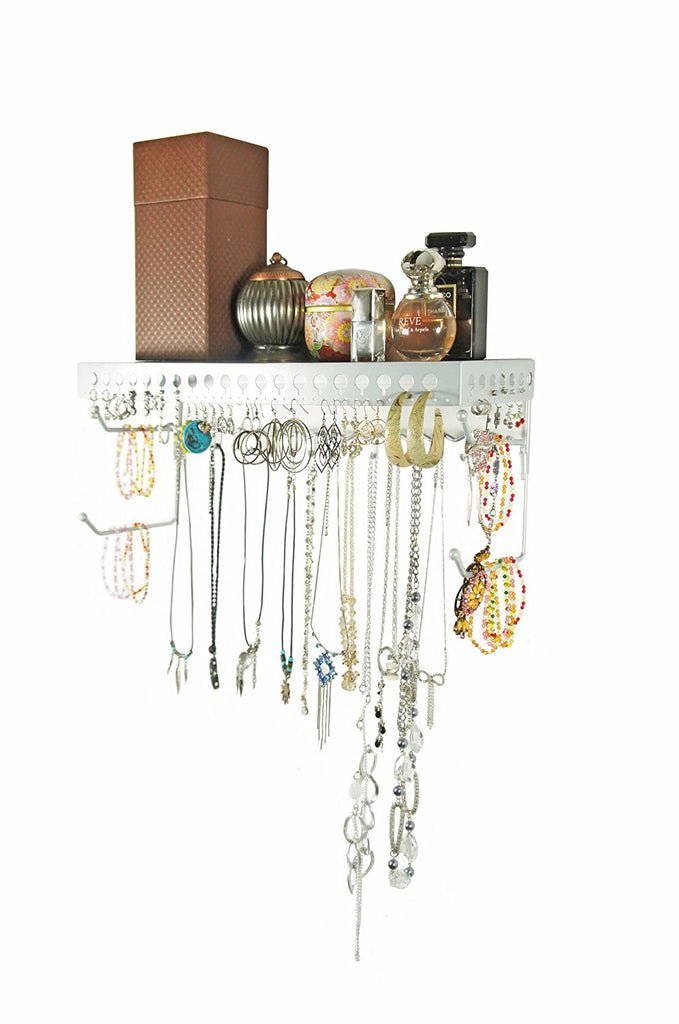 Wall-mounted Jewelry Organizer Shelf.