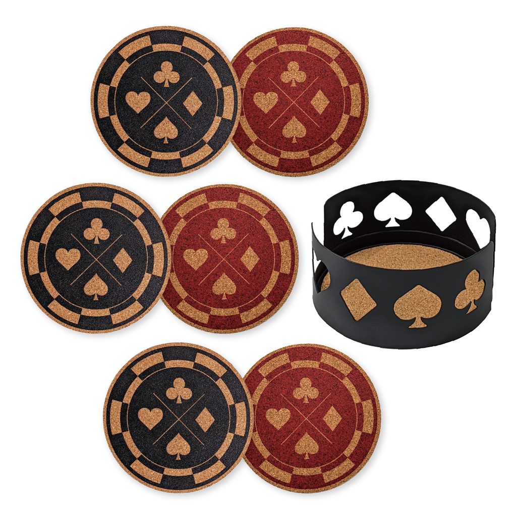 Mango Steam Set of Six Coasters & Coaster Holder