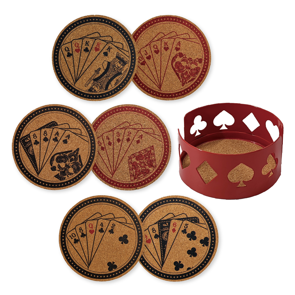 Mango Steam Set of Six Coasters & Coaster Holder