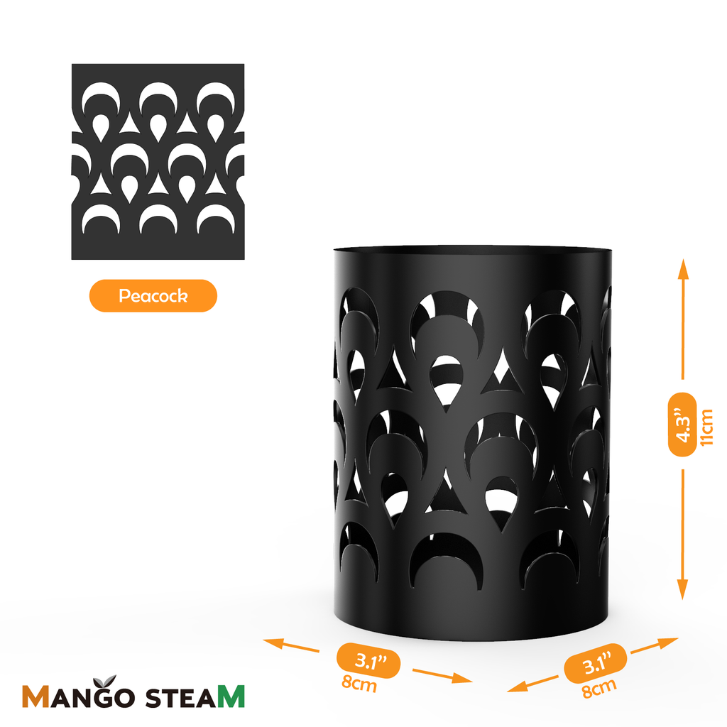 Mango Steam Metal Pen Holder, Stand for Desk - Pencil Cup Organizer for Office, Classroom, Home