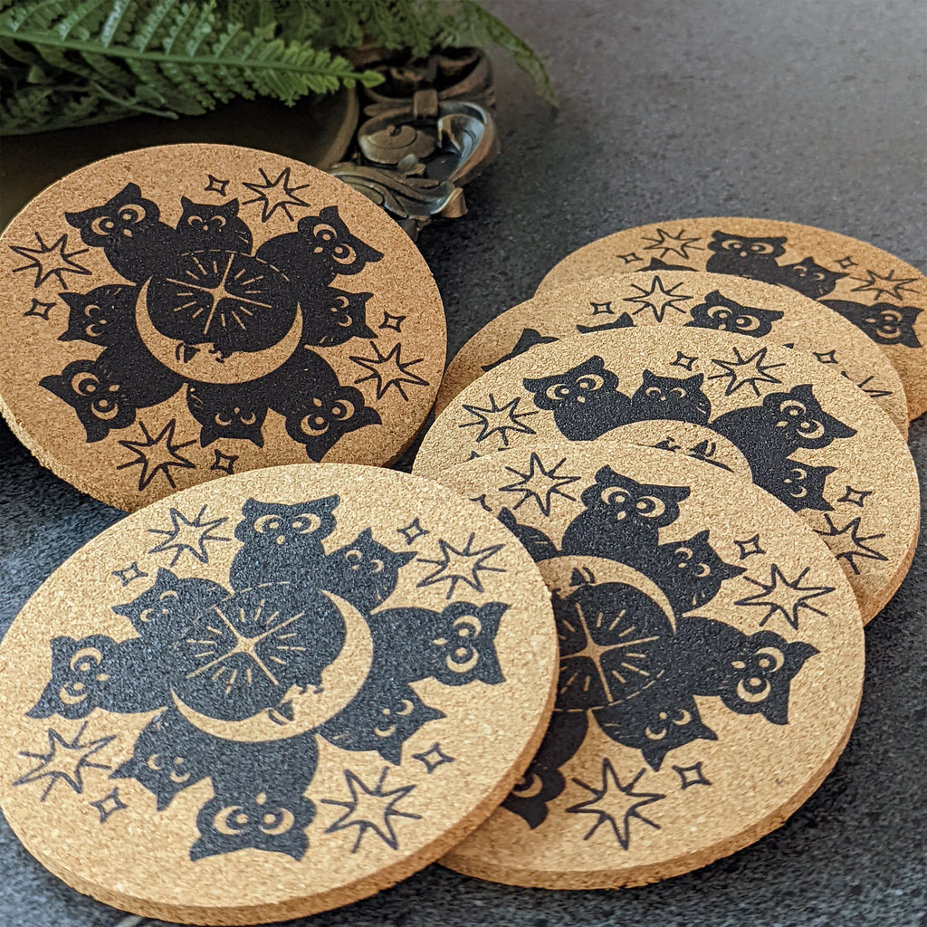 Mango Steam Set of Six Coasters & Coaster Holder