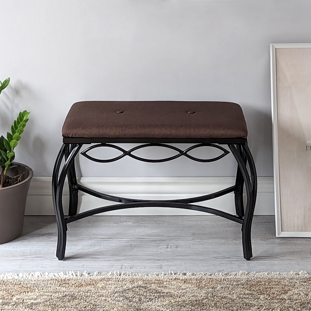 Lifestyle Image of Brown Shoe Bench 