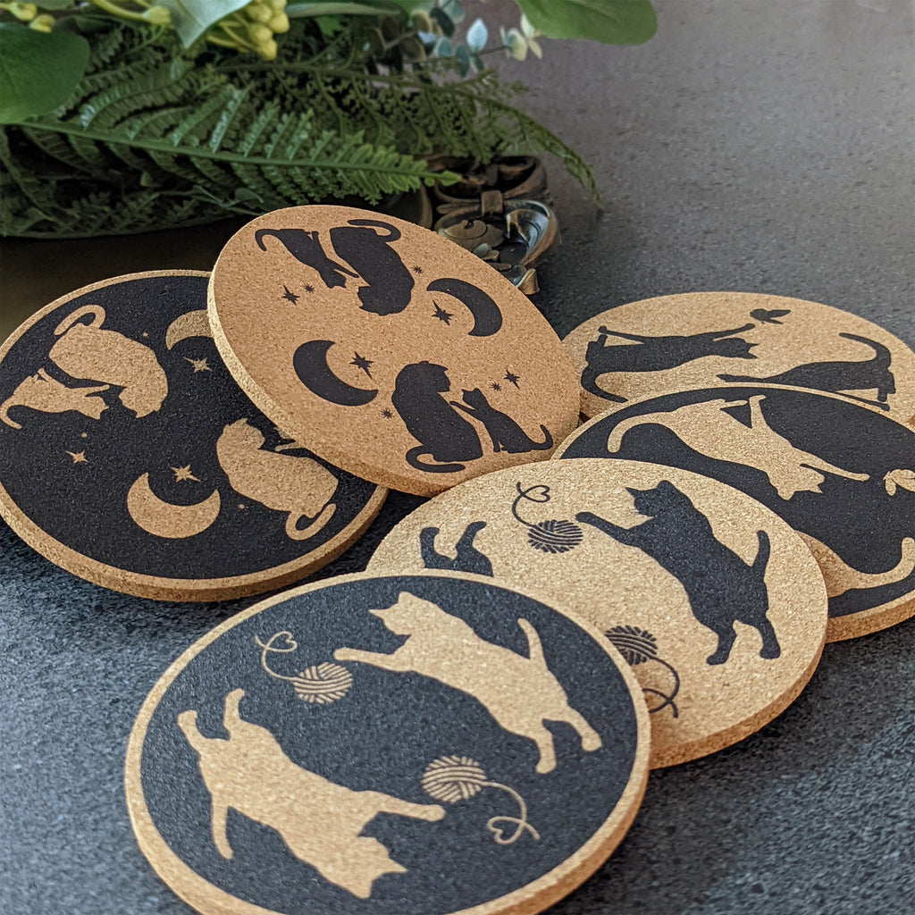 Mango Steam Set of Six Coasters & Coaster Holder