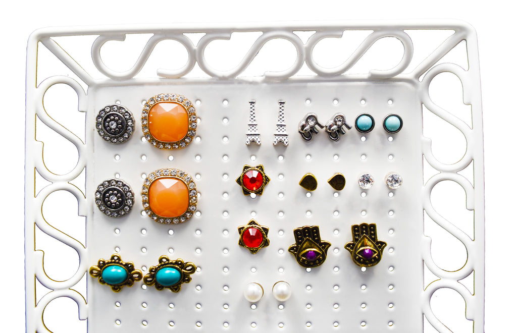Mini Metal Earring Jewelry Organizer.