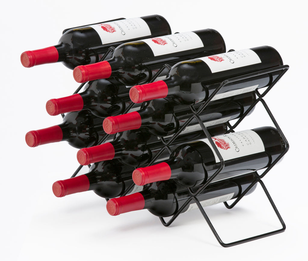 Mango Steam Black Tabletop Wine Rack 