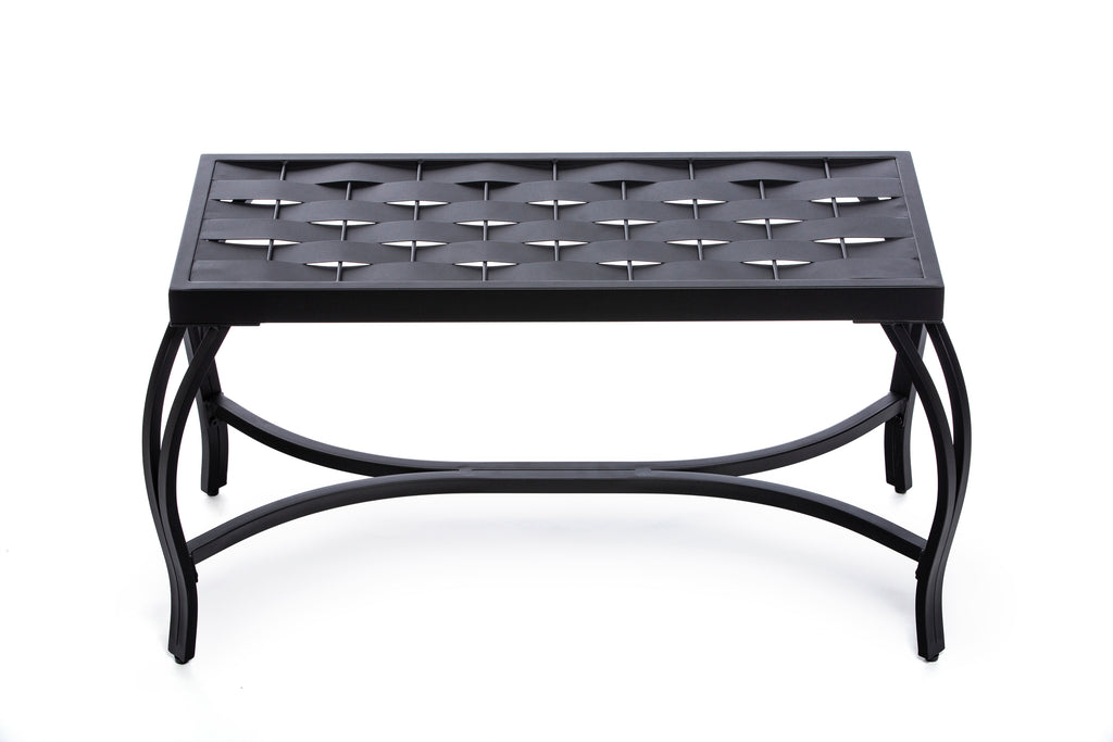 Mango Steam Outdoor Patio Bench Black