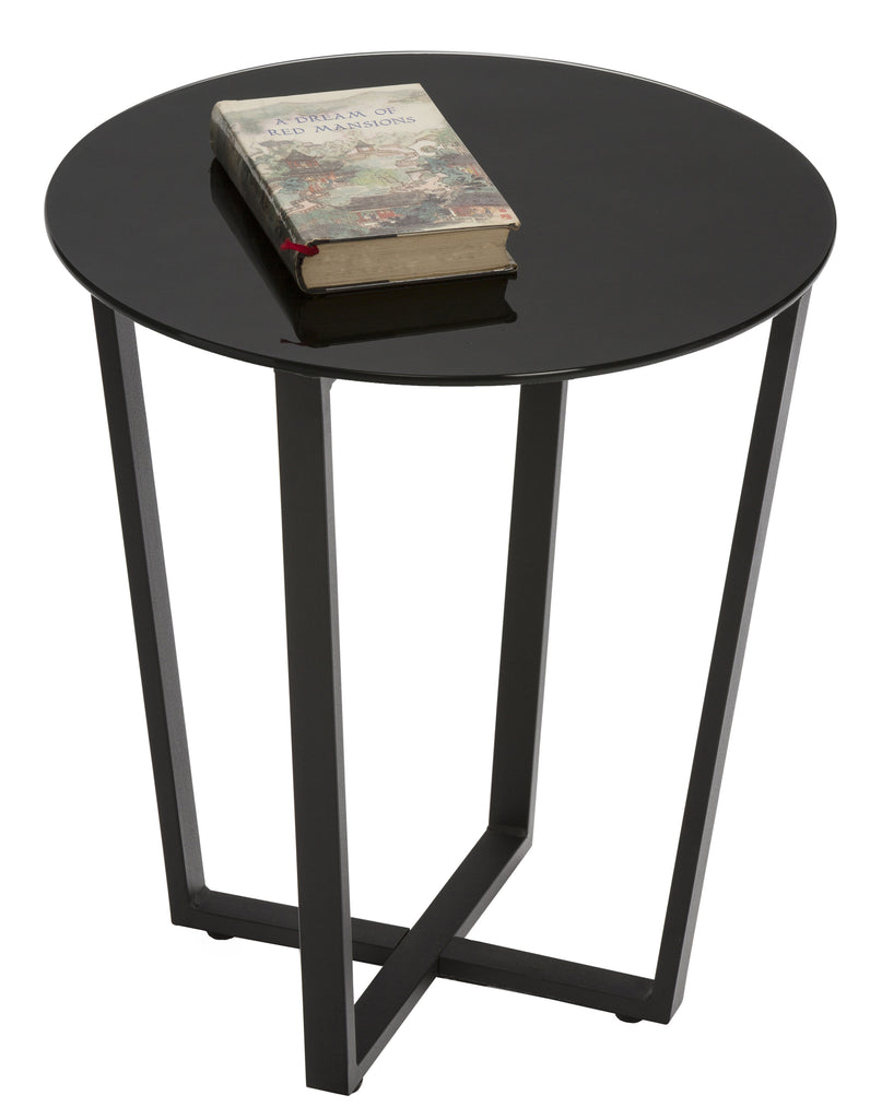 Mango Steam Black top Black Base End Table