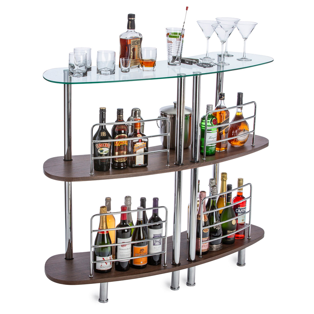 Mango Steam Catalina Home Bar Table, Wood or Glass