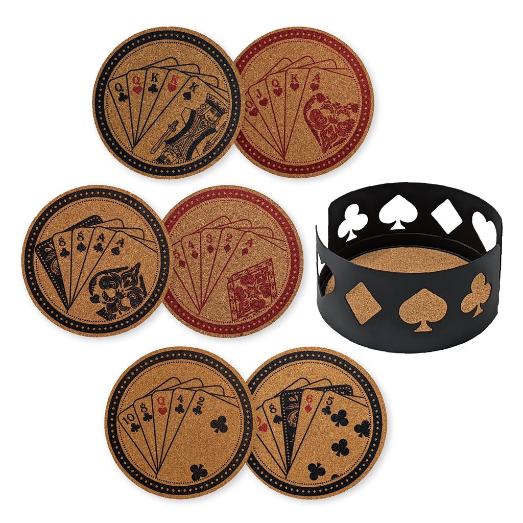 Mango Steam Set of Six Coasters & Coaster Holder