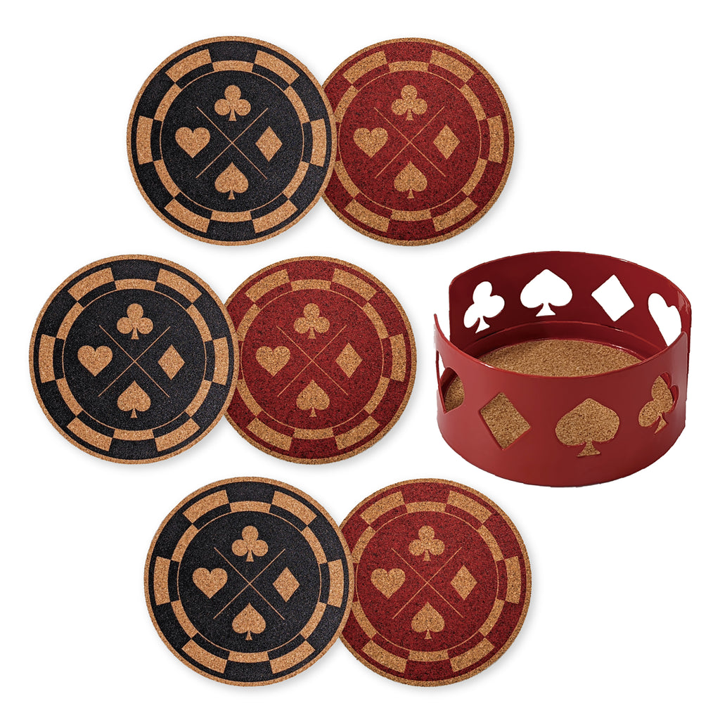 Mango Steam Set of Six Coasters & Coaster Holder