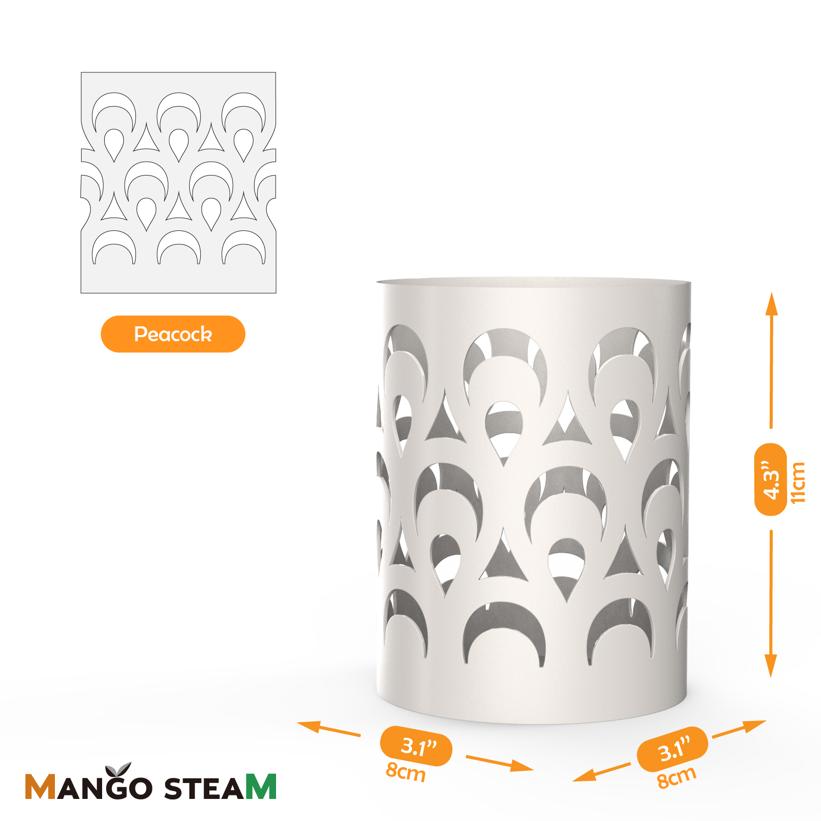 Metal Pen Holder Mango Steam