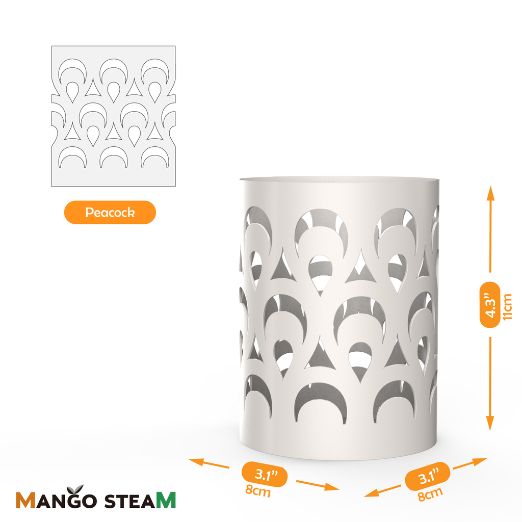 Mango Steam Metal Pen Holder, Stand for Desk - Pencil Cup Organizer for Office, Classroom, Home