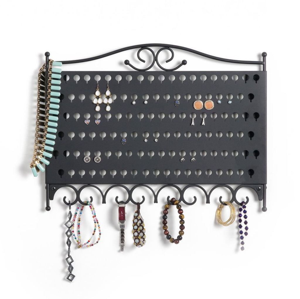 Mango Steam Black Wall Mounted Jewelry Organizer  13001B