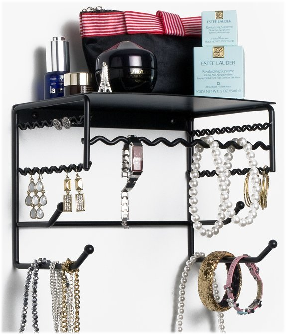 Wall Mounted Jewelry Organizer Shelf.